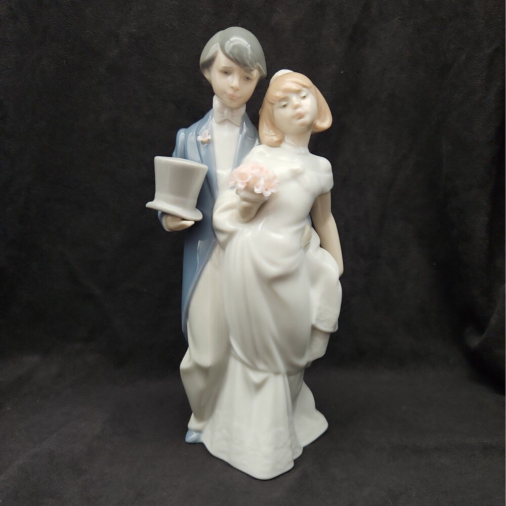 Figurine LLADRO WEDDING BELLS #6164 Bride Groom Retired Porcelain Spain 1994 VTG